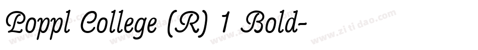 Poppl College (R) 1 Bold字体转换